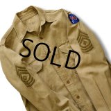 40's【米軍】【ビンテージ】U.S.ARMY【カーキシャツ】チノシャツ【14 1/2程度】 