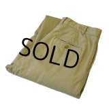USA製【ビンテージ】【カルバンクライン】【CALVIN KLEIN SPORT】【ベージュ】【２タックコットンパンツ】 【Ｗ33】 