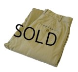 USA製【ビンテージ】【カルバンクライン】【CALVIN KLEIN SPORT】【ベージュ】【２タックコットンパンツ】 【Ｗ33】 