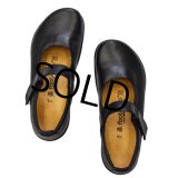 ビルケンシュトック【Footprints】フットプリンツ　size38　【２５センチ】黒　レザーシューズ レディース古着 
