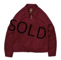 【70’s〜】【USA製】【ビンテージ】【CAMPUS】【キャンパス】【エンジ】【ブルゾン】【スイングトップ】【オールウェザージャケット】【サイズＸＬ】 