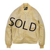 【80’s】【ビンテージ】【SEARS】【シアーズ】【ベージュ】【カップショルダージャケット】【ジップアップブルゾン】【ダービージャケット】【バーシティージャケット】【サイズＭ】 