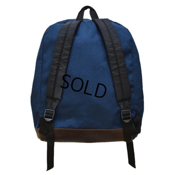 画像3: 【ビンテージ】USA製 【EASTPAK】【イーストパック】ボトムレザー【底レザー】【紺×ブラウン】【デイパック】【バックパック】【リュックサック】 