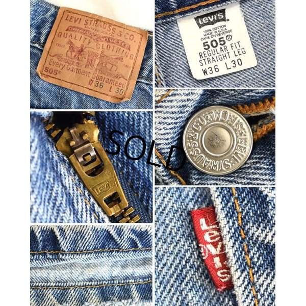 画像2: 【ビンテージ】【USA製】【LEVI'S】【リーバイス】５０５【505】【デニムパンツ】【36X30】 