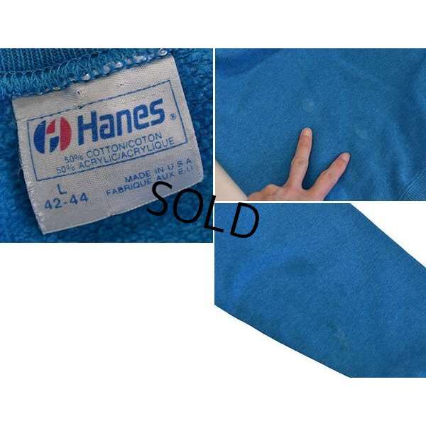 画像2: 【ビンテージ】【USA製】Hanes【ヘインズ】アヒル【水色】【スウェット】【サイズＬ】 