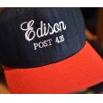 画像4: 【USA製】【ビンテージ】new era 【ニューエラ】Edison Post 435【紺ｘ赤】【ベースボールキャップ】 