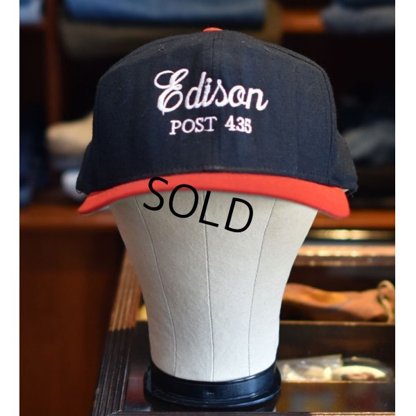 画像1: 【USA製】【ビンテージ】new era 【ニューエラ】Edison Post 435【紺ｘ赤】【ベースボールキャップ】 