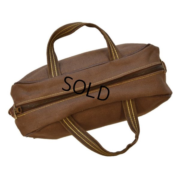 画像8: 40's【ビンテージ】【ブラウンキャンバス】コの字止め【ハンドバッグ】【ミニボストンバッグ】  