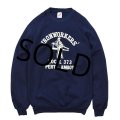 90's【USA製】デッドストック【ビンテージ】JERZEES【ラッセル】【紺】【IRON WORKERS】【スウェット】【サイズＬ】 