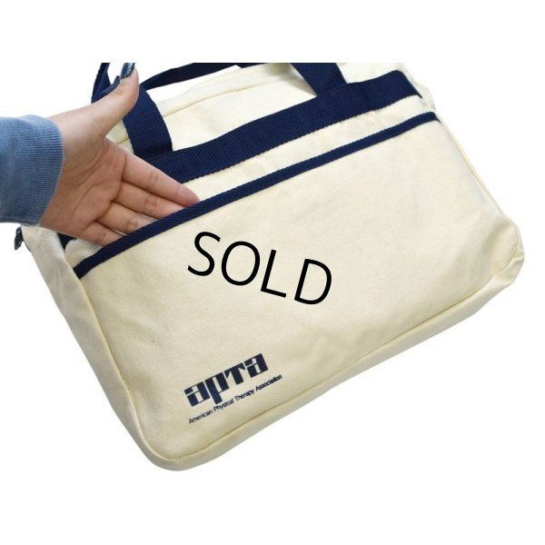 画像4: ビンテージ 【apta】【american physical therapy association】【白×青】【キャンバスコットン】【ハンドバッグ】【トートバッグ】