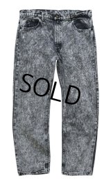 大きめサイズ‼【USA製】【ビンテージ】【LEVI'S】【リーバイス５０５】505 黒【ブラックデニム】【ケミカルウォッシュ】【デニムパンツ】【38Ｘ32】 