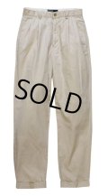 【ラルフローレン】【２タック】【オフホワイト】【コットンパンツ】【30×32】 