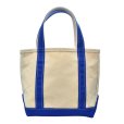 画像1: ほぼ未使用‼【USA製】【ビンテージ】ＬＬビーン 【L.L.bean】【白×青】キャンバス【トートバッグ】【L.L.ビーン】<br> (1)