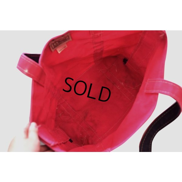 画像3: 【USA製】【ビンテージ】LLビーン  L.L.bean【ピンク×紺】チューリップ柄【キャンバス】【トートバッグ】