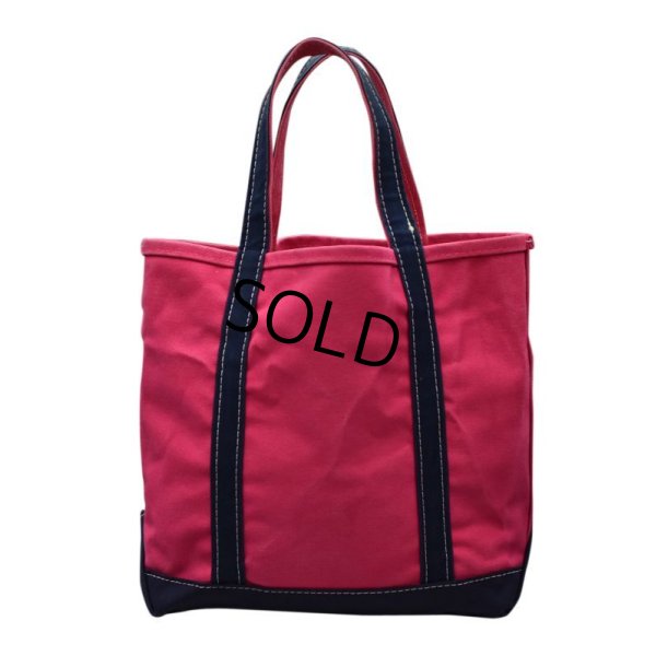 画像6: 【USA製】【ビンテージ】LLビーン  L.L.bean【ピンク×紺】チューリップ柄【キャンバス】【トートバッグ】