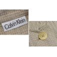 画像2: 【オールド Calvin Klein】【カルバンクライン】【リネン】ベージュチェック【バンドカラー】【シャツジャケット】【リネンシャツ】【レディース古着】【Ｌ程度】<br> (2)