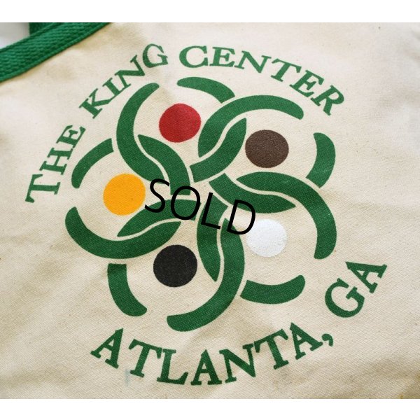 画像5: ビンテージ【MIMI】【生成り×緑】マーティン・ルーサー・キング・ジュニア牧師【THE KING CENTER】キング牧師【キャンバスコットン】【トートバッグ】 