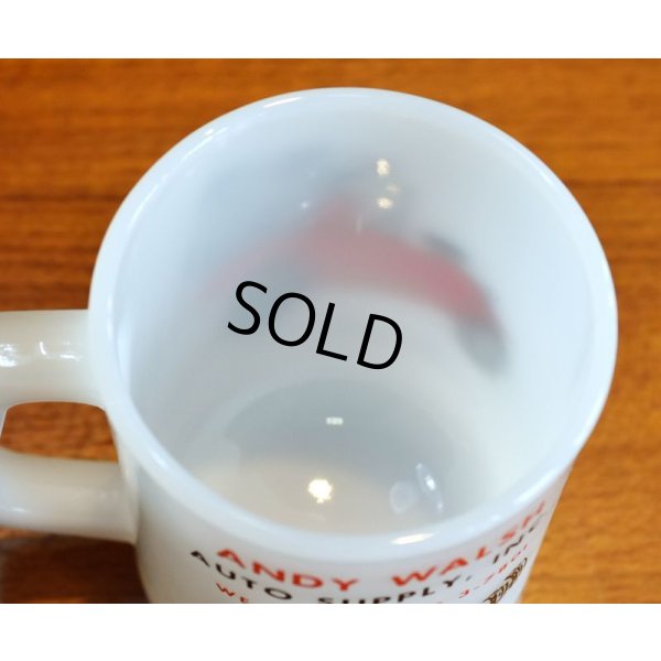 画像5: ビンテージ【FEDERAL】フェデラル【ANDY WALSH】アドバタイジングマグ【ミルクガラス】【マグカップ】 