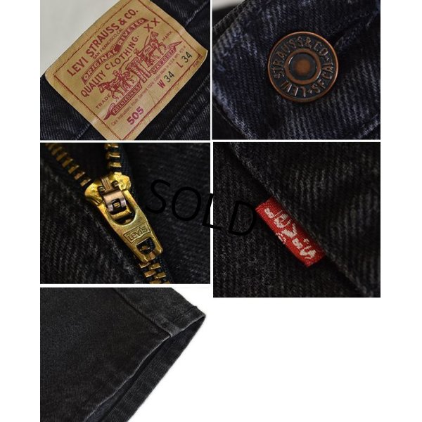 画像2: 【ビンテージ】【USA製】【LEVI'S】【リーバイス】５０５【505】カットオフショーツ 黒【ブラックデニム】カットオフパンツ【W34】短パン 