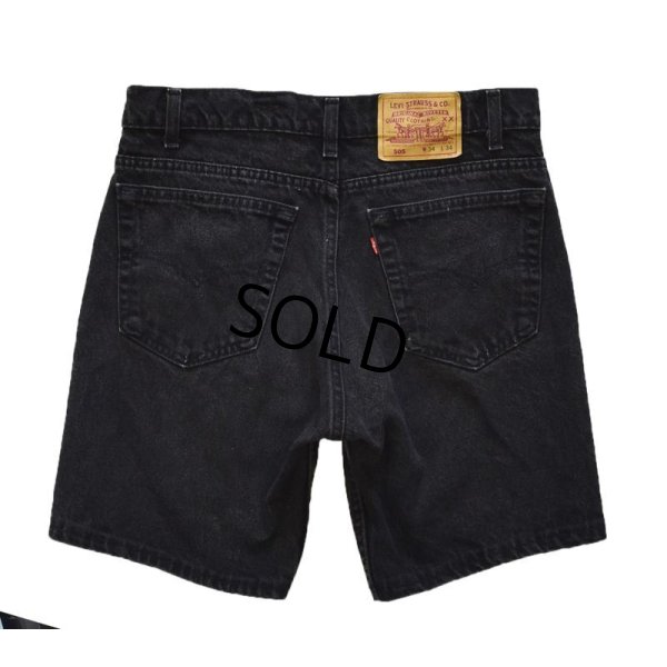 画像3: 【ビンテージ】【USA製】【LEVI'S】【リーバイス】５０５【505】カットオフショーツ 黒【ブラックデニム】カットオフパンツ【W34】短パン 