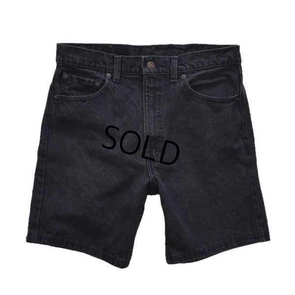 画像1: 【ビンテージ】【USA製】【LEVI'S】【リーバイス】５０５【505】カットオフショーツ 黒【ブラックデニム】カットオフパンツ【W34】短パン 