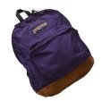 画像1: 90's【ビンテージ】【USA製】紫【jansport】ジャンスポーツ【ボトムレザー】【デイパック】【リュックサック】<br> (1)