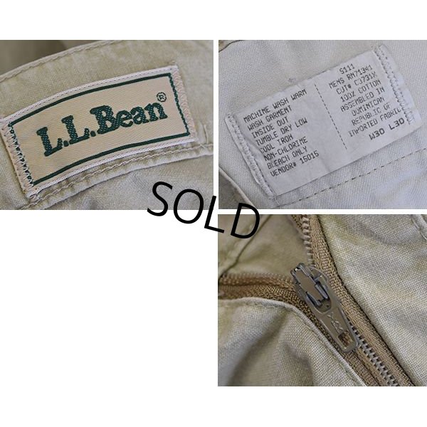 画像2: 【ビンテージ】ＬＬビーン【L.L.bean】【ベージュ】【２タックパンツ】【30X30】　 