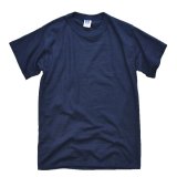 90's【USA製】【デッドストック】コットン１００%【ラッセル】【紺】【無地】【Tシャツ】【サイズＳ】 