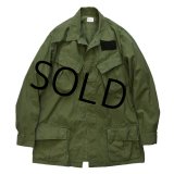 60's【ビンテージ】ステンシル入り【米軍実物】【リップストップ】【ジャングルファティーグシャツ】【ファティーグジャケット】【M-Long】 