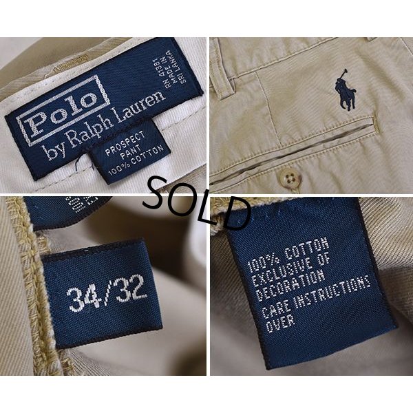 画像2: 【ラルフローレン】Ralph Lauren【２タック】【コットンパンツ】【34×32】 