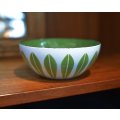 【北欧】【キャサリンホルム】【ロータス】【ホーロー】【エナメルボウル】【白ｘ緑】【１４cm】