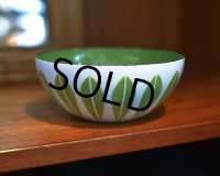 【北欧】【キャサリンホルム】【ロータス】【ホーロー】【エナメルボウル】【白ｘ緑】【１４cm】