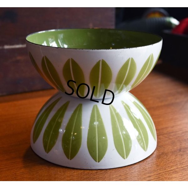 画像5: 【北欧】【キャサリンホルム】【ロータス】【ホーロー】【エナメルボウル】【白ｘ緑】【１４cm】