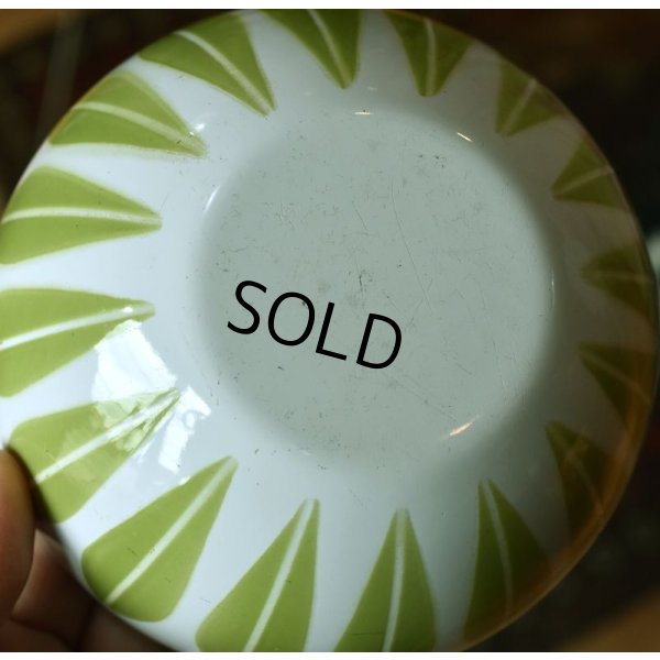 画像3: 【北欧】【キャサリンホルム】【ロータス】【ホーロー】【エナメルボウル】【白ｘ緑】【１４cm】