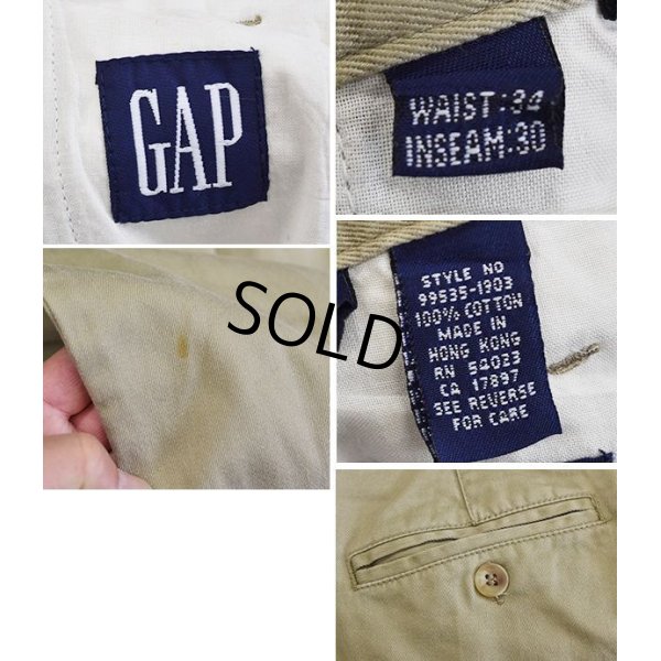 画像2: 90’s【ビンテージ】【オールドギャップ】【GAP】ギャップ【２タック】【コットンパンツ】【34×30】 