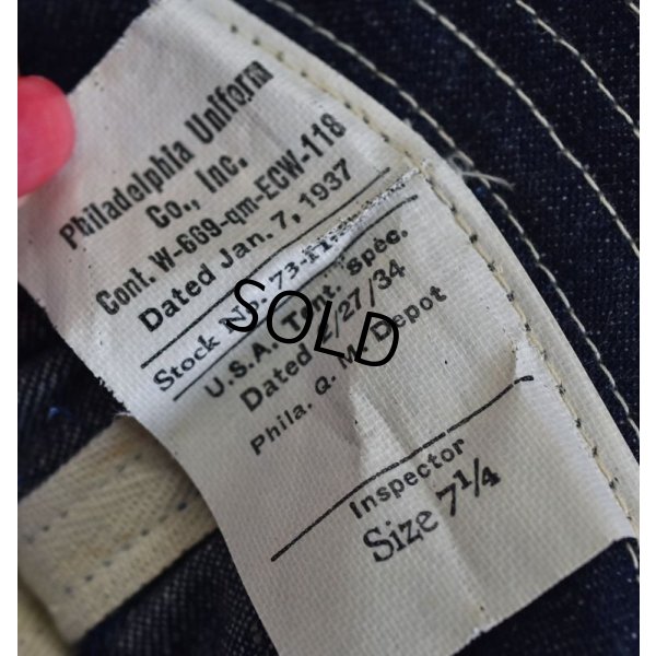 画像2: 30's【ビンテージ】【デッドストック】U.S.ARMY【M37】デニムハット【デイジーメイハット】【５８ｃｍ程度】 