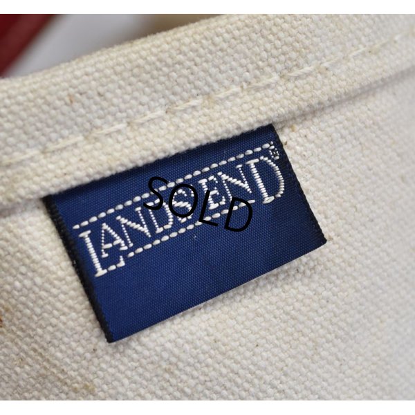 画像2: 【ビンテージ】【Lands' End】【ランズエンド】【白×赤】 キャンバス【トートバッグ】 