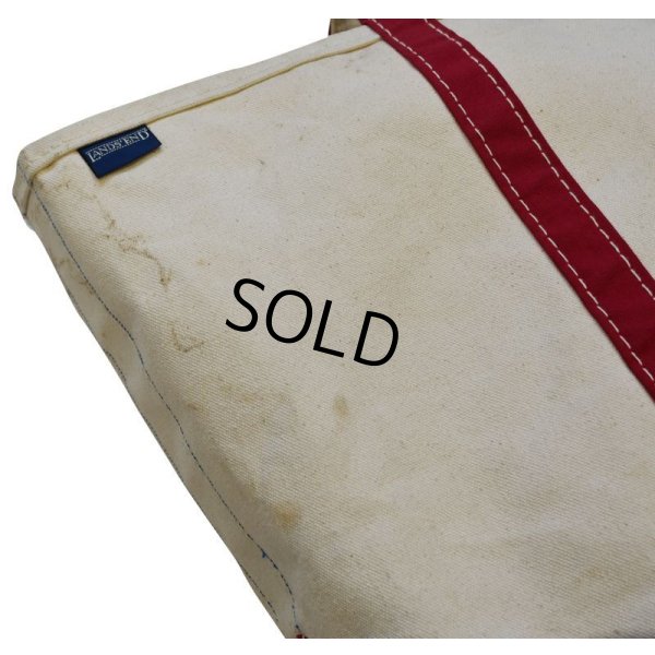 画像5: 【ビンテージ】【Lands' End】【ランズエンド】【白×赤】 キャンバス【トートバッグ】 