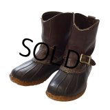 【USA製】【ビンテージ】【L.L.bean】【エンジニアタイプ】【ビーンブーツ】【レインシューズ】【サイズ９Ｗ】 