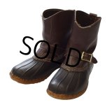【USA製】【ビンテージ】【L.L.bean】【エンジニアタイプ】【ビーンブーツ】【レインシューズ】【サイズ９Ｗ】 