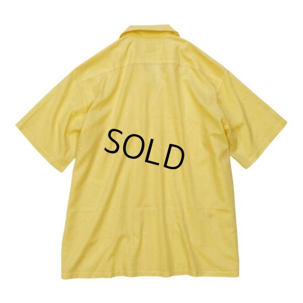 画像3: 【ビンテージ】【TARLETON】黄色【無地】【ポリコットン】オープンカラーシャツ【ボックスシャツ】【サイズＬ】 
