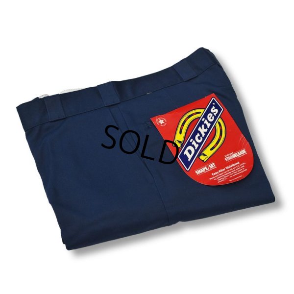 画像1: 【デッドストック】USA製【ビンテージ】【ディッキーズ】【Dickies】【ネイビー・紺】【ワークパンツ】【36×33】 