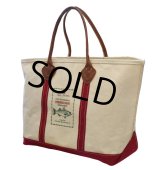 90's【ビンテージ】ＬＬビーン【L.L.bean】【レザーハンドル】キャンバス【トートバッグ】 