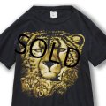  【ビンテージ】【チーター】 黒【Ｔシャツ】【サイズＬ】  