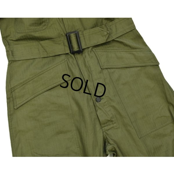 画像8: 【デッドストック】40's【ビンテージ】u.s.army【米軍実物】【M-43】HBT【ヘリンボーン】【オールインワン】【つなぎ】【38R】