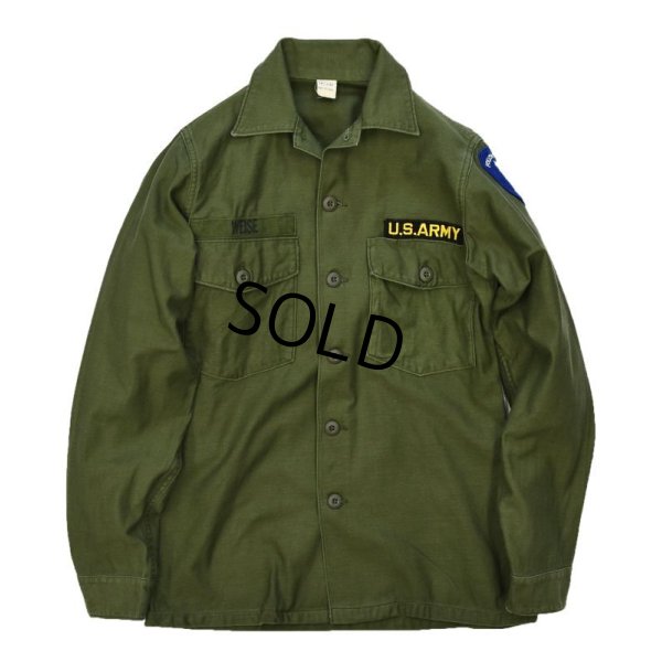 画像1: 【60's】ビンテージ【米軍実物】【u.s.army】OG107【ユーティリティシャツ】【14 1/2-33】 