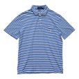 画像1: 【ラルフローレン】【青ｘ白】【ボーダー柄】【ポロシャツ】POLO ralph lauren【サイズＭ】<br> (1)