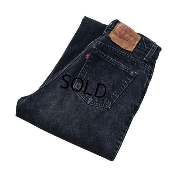 画像1: 【ビンテージ】【USA製】【LEVI'S】リーバイス【521】【ブラックデニム】【レディース古着】【サイズ12】【W27.5程度】 