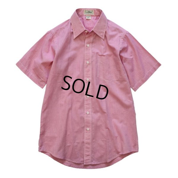 画像1: 【ビンテージ】【ＬＬビーン】【L.L.bean】ピンク【インディアンコットン】【半袖シャツ】【サイズ Ｍ】 