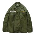 画像1: 【60's】【米軍実物】ビンテージ【U.S.ARMY】【OG107】平ボタン【ユーティリティシャツ】【サイズ Ｓ】<br> (1)